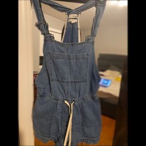 blue strap on jumpsuit